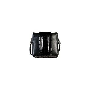 Brighton Black Leather and Croc Cross Body Wallet Organizer 3 in 1 Purse